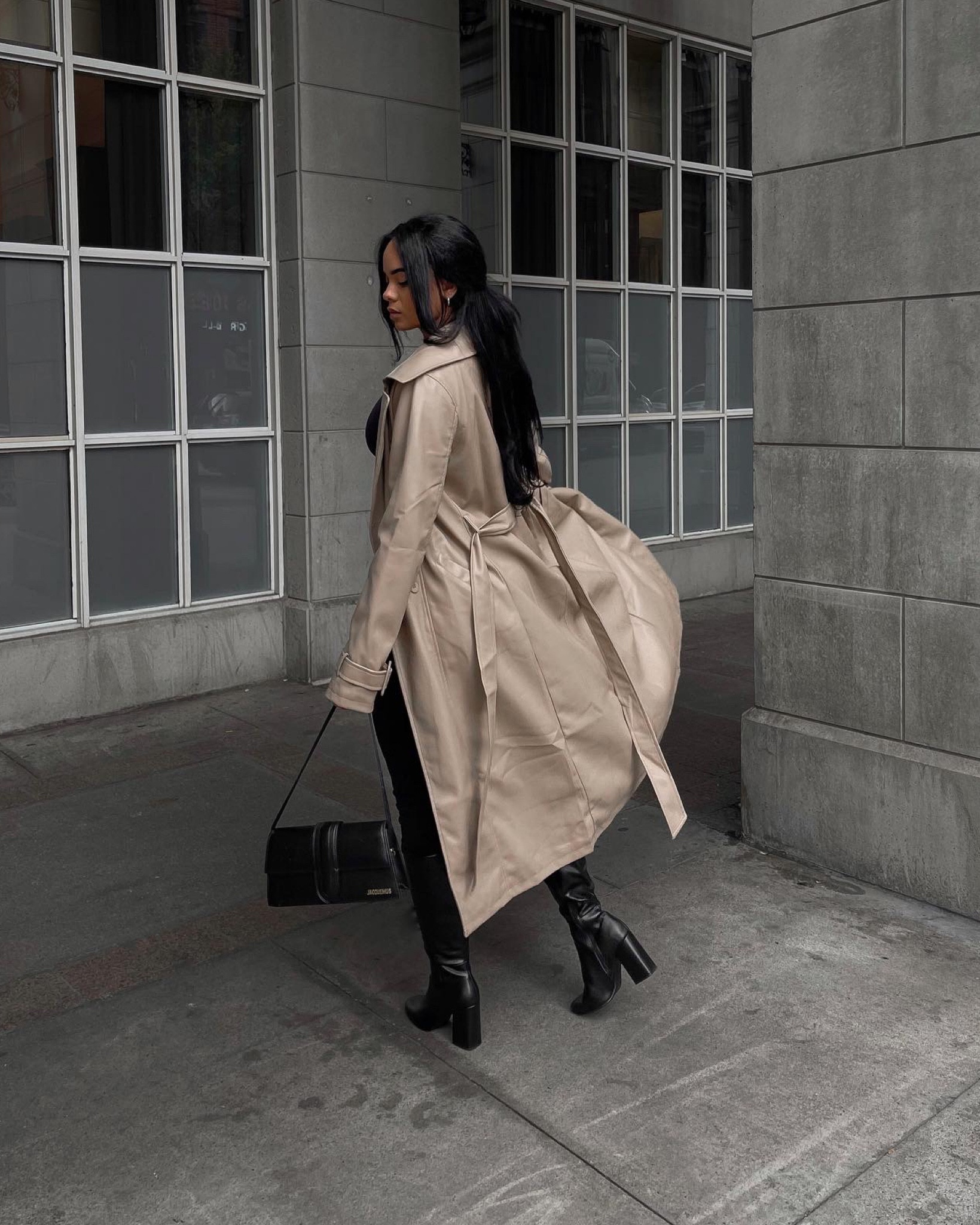 Trench coat outfit, black dress outfit, fall outfit 

#LTKunder100 #LTKFind #LTKSeasonal