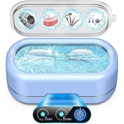 Professional Ultrasonic Jewelry Cleaner with Digital Timer,50KHz with 304 Stainless Steel Blue 4.06 x 7.91 x 3.9 | Target