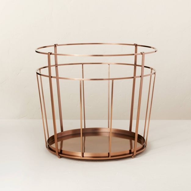 Copper Finish Metal Firewood Basket - Hearth & Hand™ with Magnolia | Target