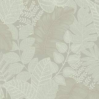 Superfresco Easy Scattered Leaves Sage Green Wallpaper | The Home Depot