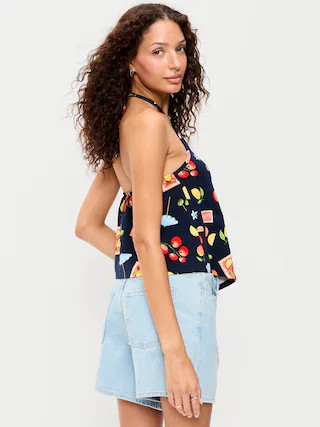Handkerchief Halter Top | Old Navy (CA)