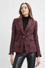 Tweed Single Button Blazer | Elie Tahari