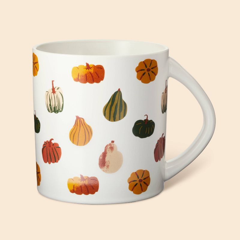 16oz Halloween Stoneware Pumpkin and Gourd Mug - Spritz™ | Target