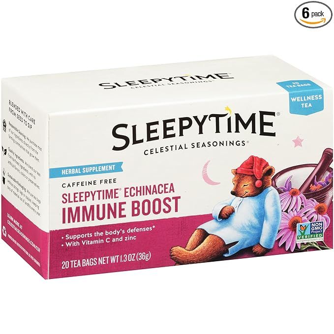 Celestial Seasonings Wellness Tea, Sleepytime Echinacea Immune Boost, Caffeine Free Sleep Tea, 20... | Amazon (US)