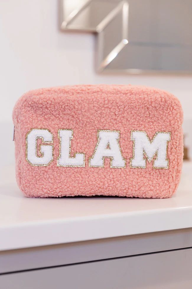 Glam Pink Teddy Patch Bag | Pink Lily