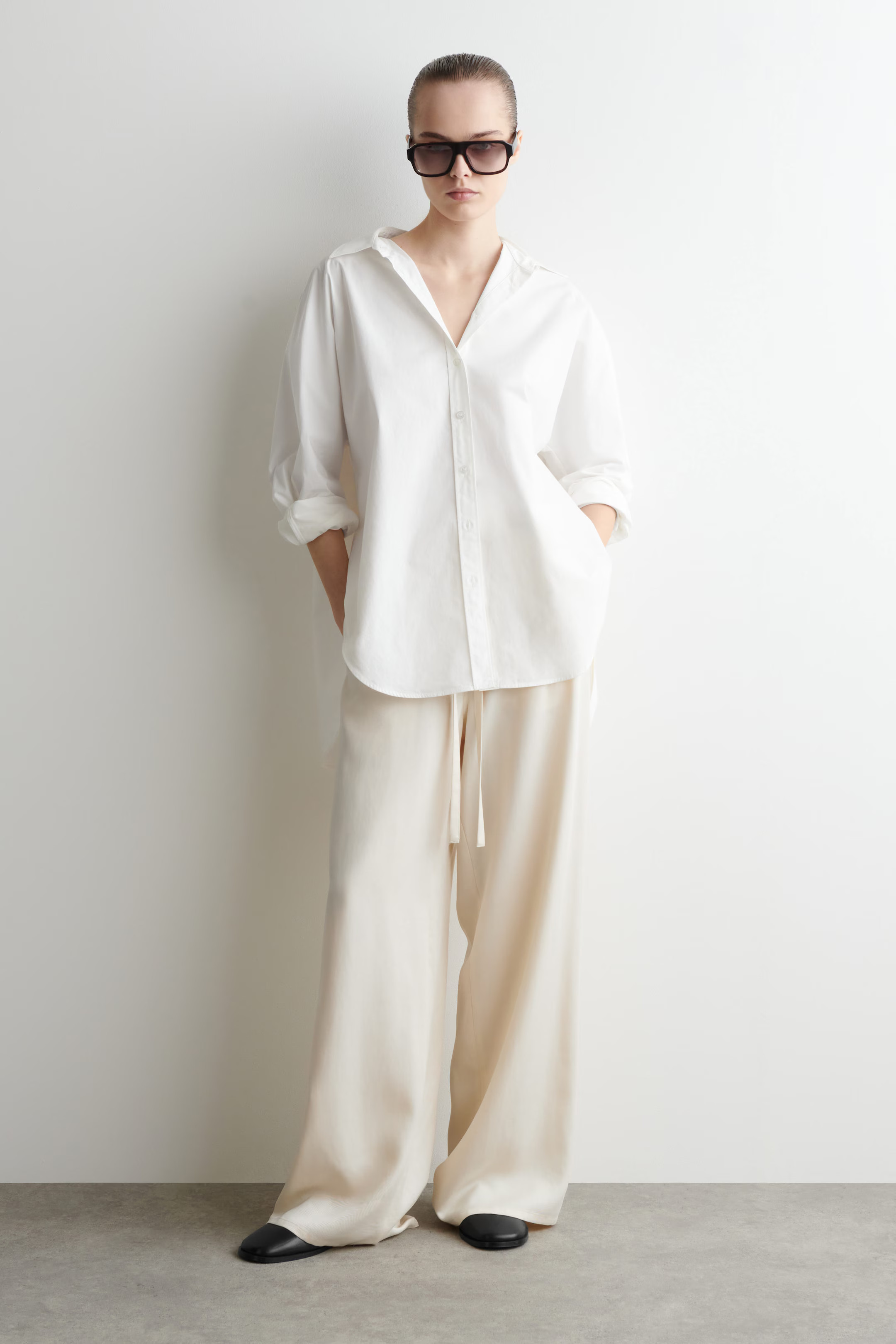 RELAXED COTTON SHIRT - WHITE | COS (EU)