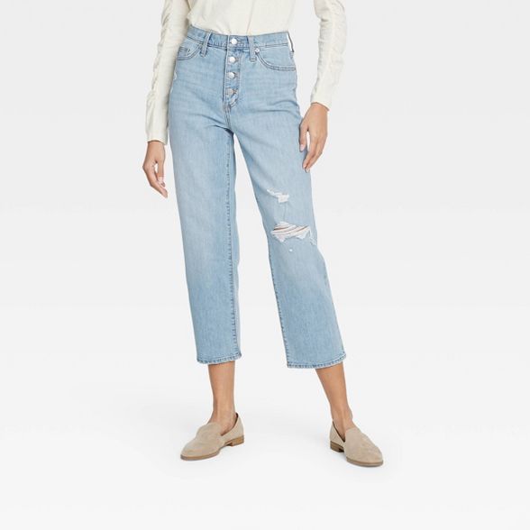 Women's Super-High Rise Vintage Cropped Straight Jeans - Universal Thread™ | Target