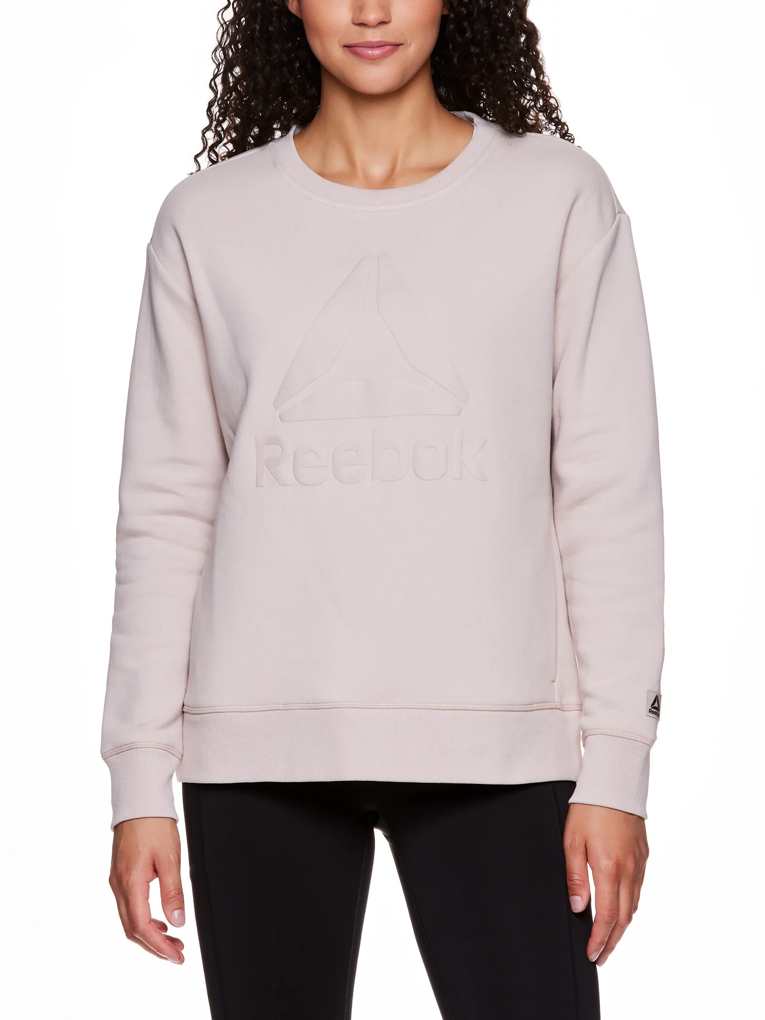 Reebok Women's Supersoft Gravity Crewneck Sweatshirt with Side Pockets - Walmart.com | Walmart (US)