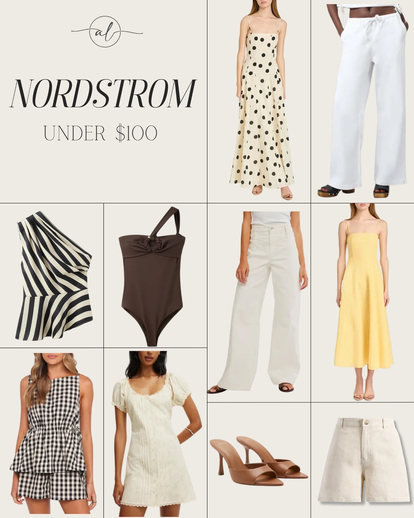 Nordstrom under $100 new arrivals. 
Spring outfits, dresses, pants, tops, sets, swimsuit, shorts, polka dots, butter yellow, linen, stripes, shoes 

#LTKootd #LTKU #LTKSeasonal