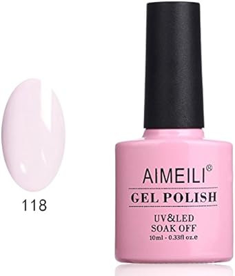 AIMEILI Soak Off UV LED Gel Nail Polish - Gardenia Jasminoides Ellis (118) 10ml | Amazon (US)