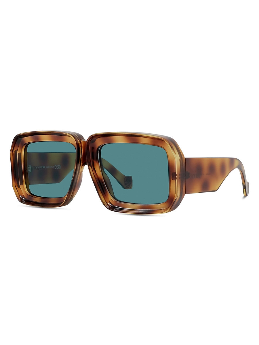 Women's LOEWE x Paula's Ibiza 56MM Square Sunglasses - Havana Blue | Saks Fifth Avenue
