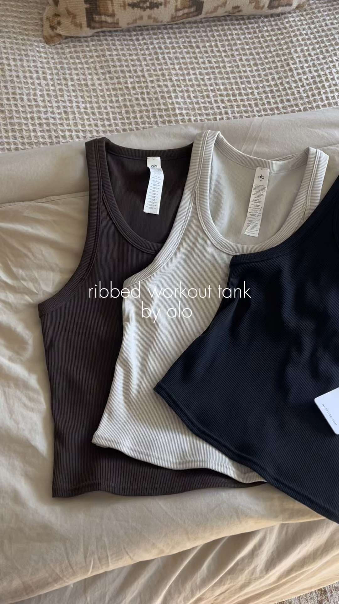 Ribbed tanks that actually feel luxe. The quality on this alo workout tank is unreal. The fabric is thick, structured, and holds its shape wash after wash. Can dress up or down — definitely worth the investment. 

 #LTKActive #LTKTall #LTKStyleTip