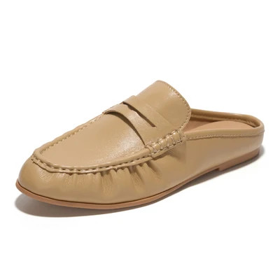 Project Cloud Women's | 100% Genuine Leather Penny Loafers | Memory Foam Insole | Lightweight | Non-Slip - Becker Mushroom Suede / 11 | Project Cloud