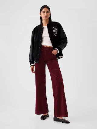 High Rise Corduroy Stride Wide-Leg Pants | Gap (US)