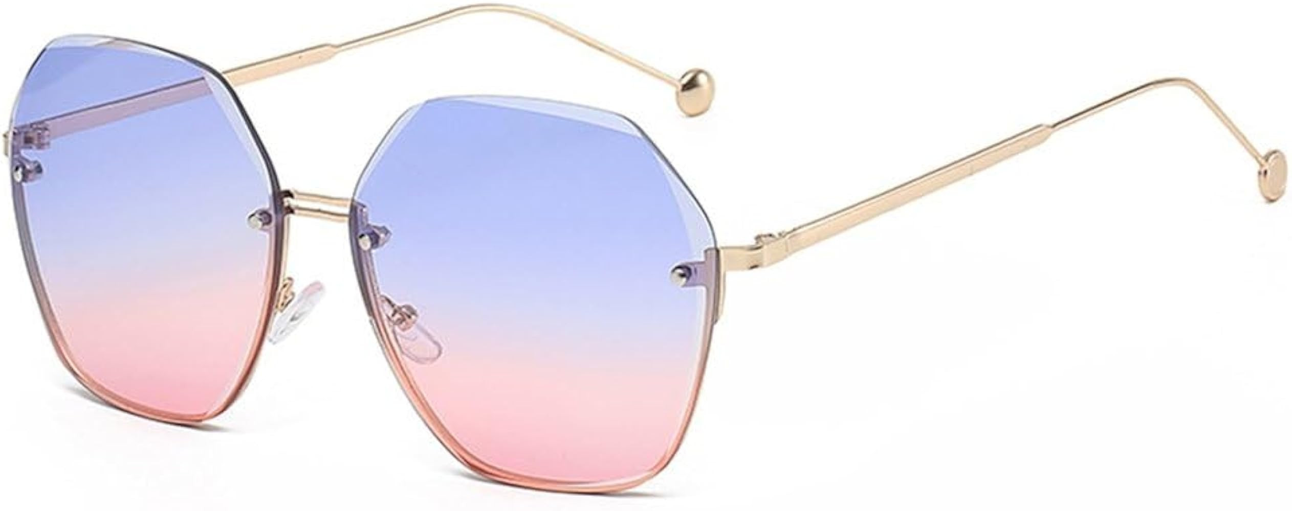Fashion Polygonal Metal Sunglasses Retro Ladies Glasses Classic Trend Driving Travel Eyewear | Amazon (US)
