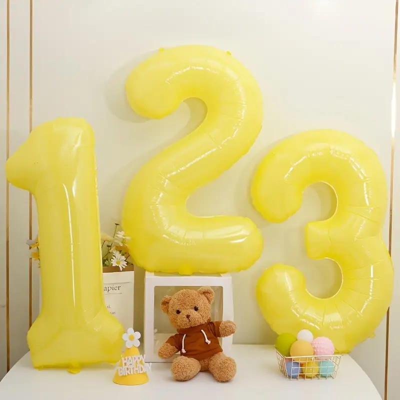 Lemon Yellow Number 0 9 Foil Balloon Birthday Decor - Temu | Temu Affiliate Program