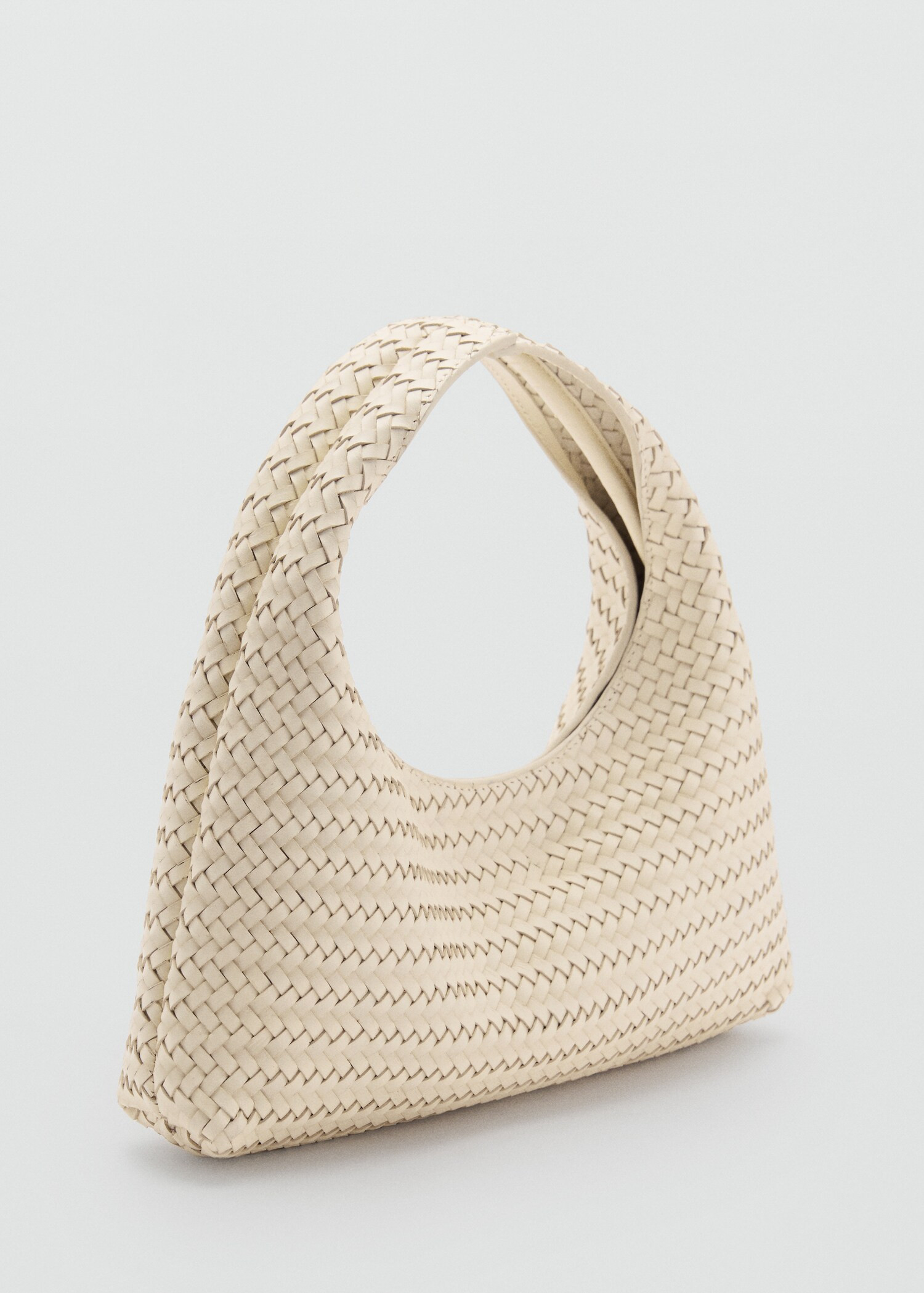 Handtasche aus Leder in Flechtoptik - Damen | MANGO Deutschland | Mango EU