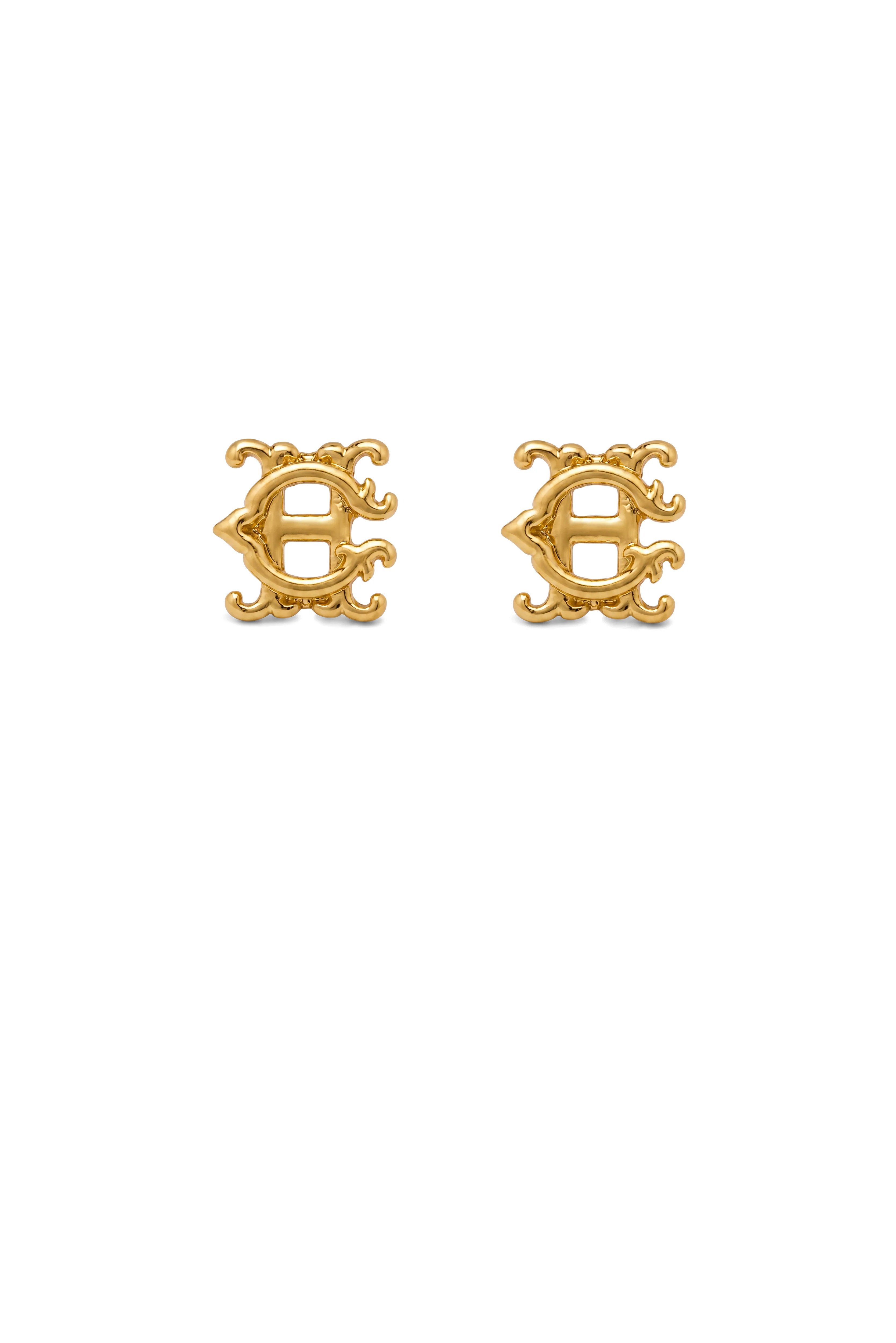 Large Heraldic Earrings (Vintage Gold) | Holland Cooper