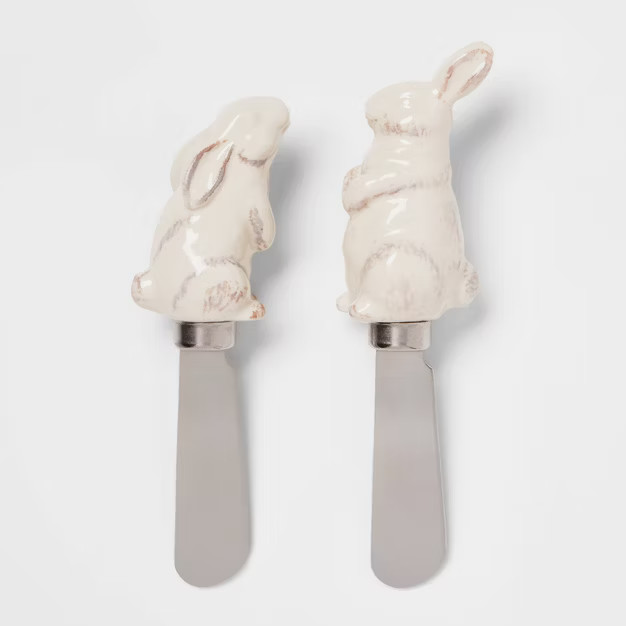 2pc Stainless Steel Bunny Cheese Spreader Tool Set - Threshold™ | Target