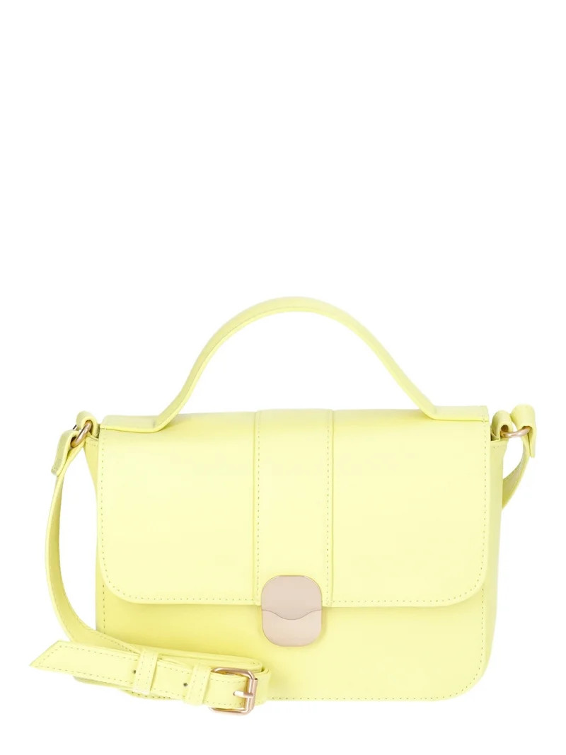 Time and Tru Women's Vida Crossbody Bag, Bright Yellow - Walmart.com | Walmart (US)