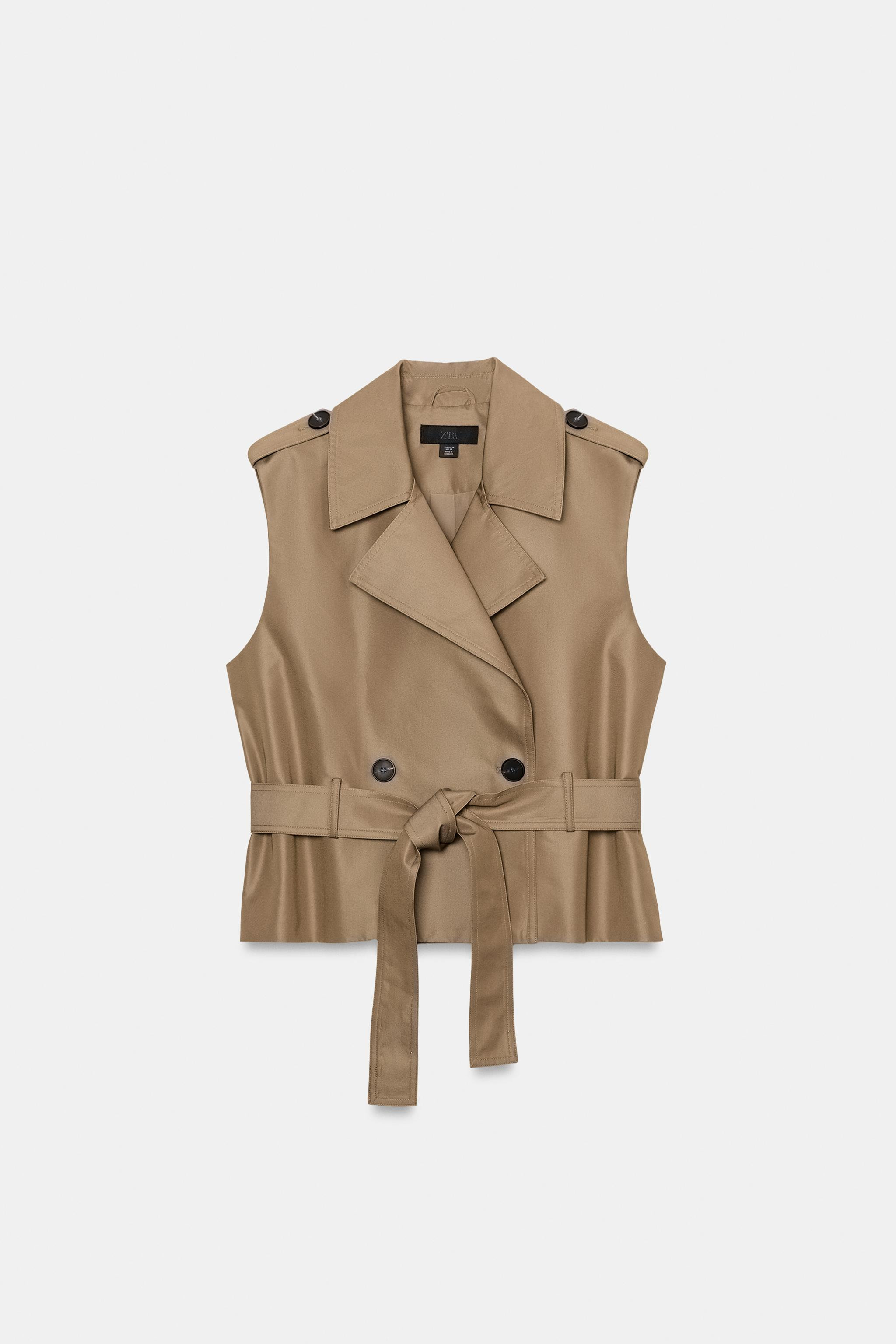 DOUBLE-BREASTED WAISTCOAT WITH BELT | Zara US