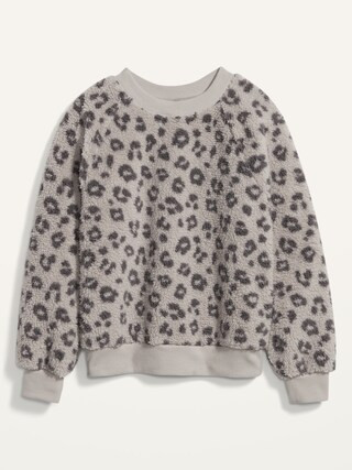 Loose Cozy Sherpa Sweatshirt for Women | Old Navy (US)