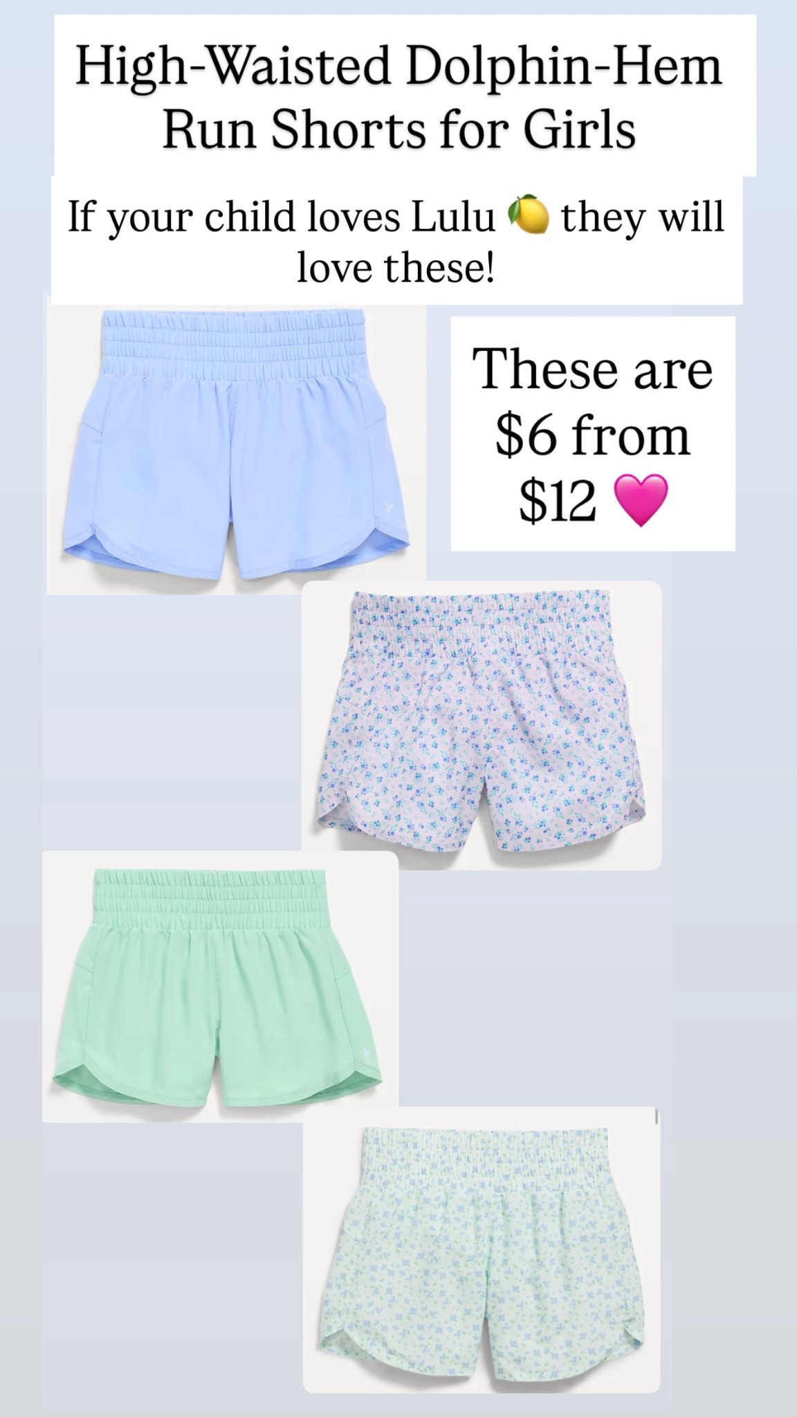 High-Waisted Dolphin-Hem Run Shorts for Girls are $6 from $12

#LTKSaleAlert #LTKKids