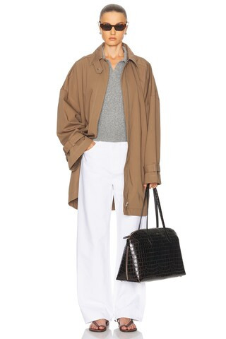 Toteme Oversized Trench Jacket in Brown | FWRD 