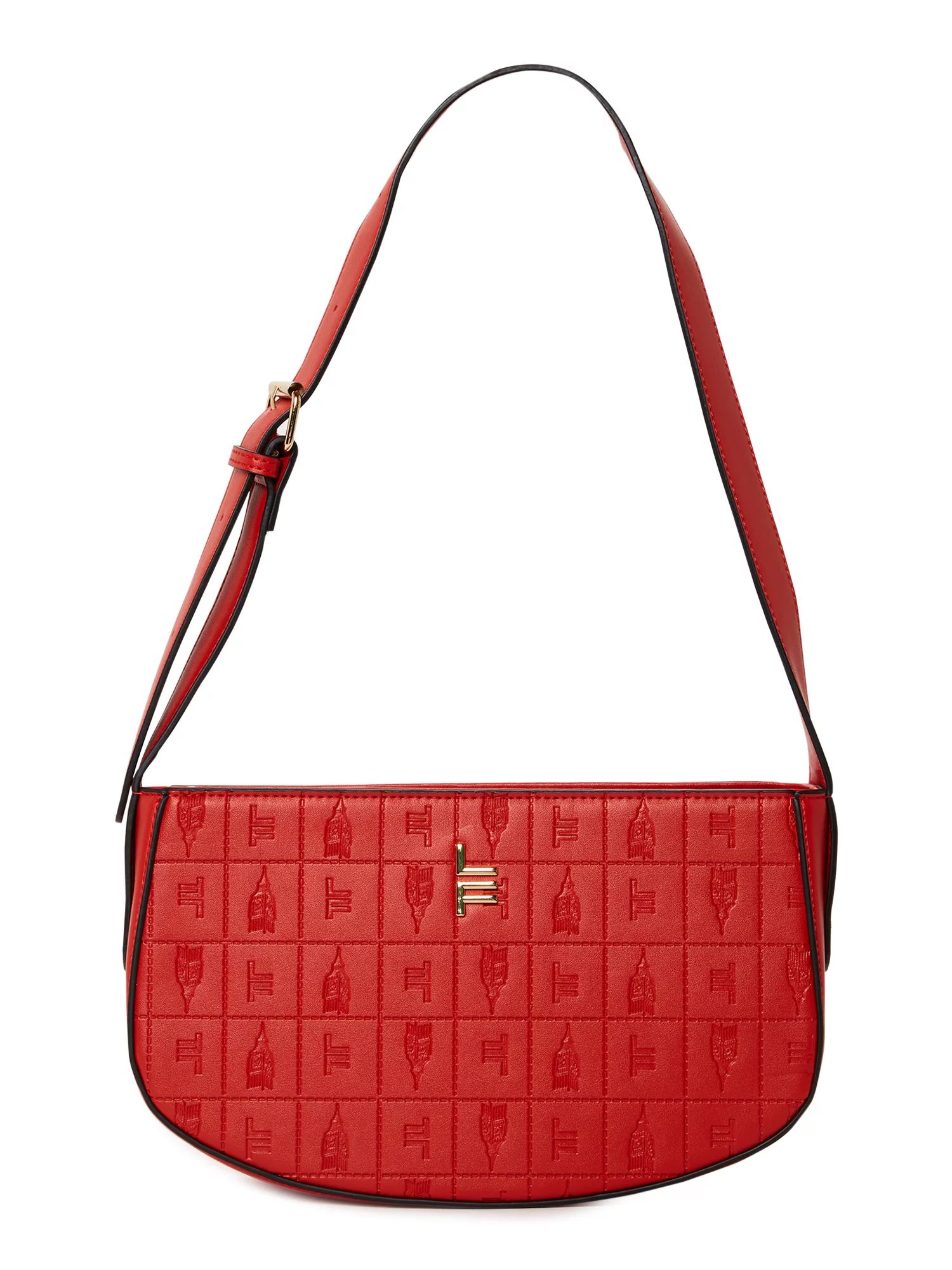 London Fog Women's Adult Mia Signature Shoulder Handbag Scarlet Red - Walmart.com | Walmart (US)