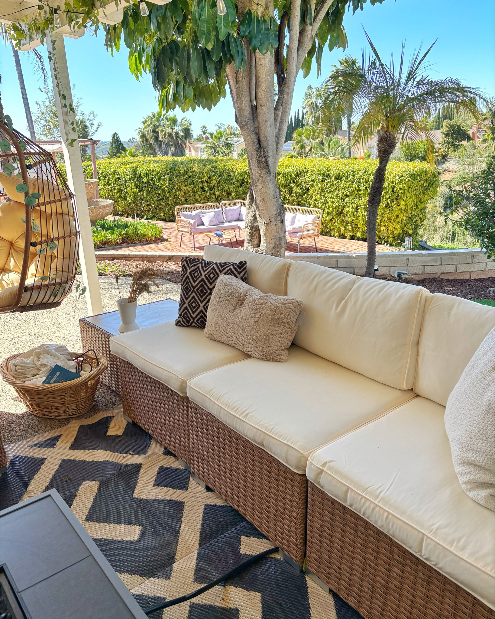 We turned Leesa’a mis-matched patio into an area that is more comfortable and useable by adding an outdoor sectional.  They added a projector so they could watch movies here.  This is a great time to upgrade your outdoor space for the season.  Let me help you and make recommendations!  I linked this sectional and a couple other ideas.  

#LTKSeasonal #LTKHome