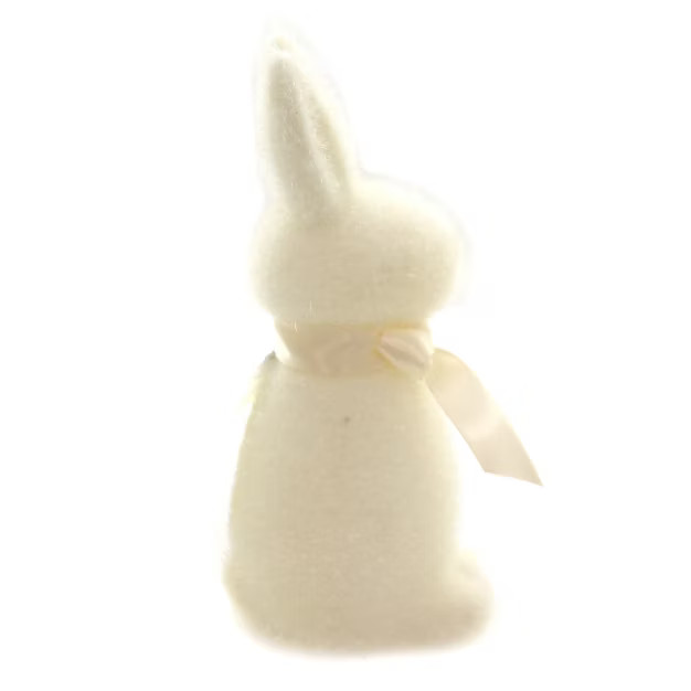 Easter 6.0" Flocked Button Nose Rabbit Blue Spring Decoration Bunny Fuzzy  - | Target