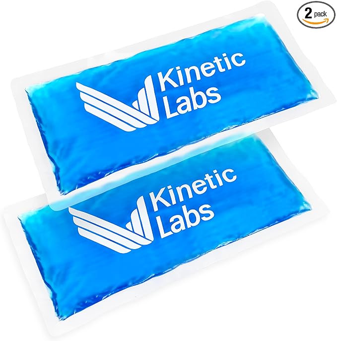 Reusable Ice Packs for Injuries (2 Pack) – Kinetic Labs Gel Ice Packs 9.5" x 4.5" - Flexible So... | Amazon (US)