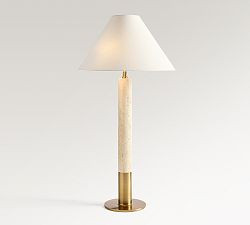 Sterling Travertine Table Lamp (28") | Pottery Barn (US)