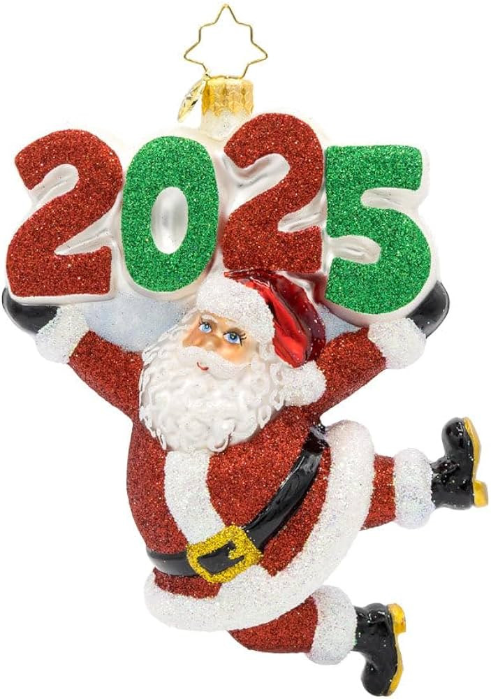Christopher Radko Hand-Crafted European Glass Christmas Tree Decorative Ornament, Santa's 2025 Co... | Amazon (US)
