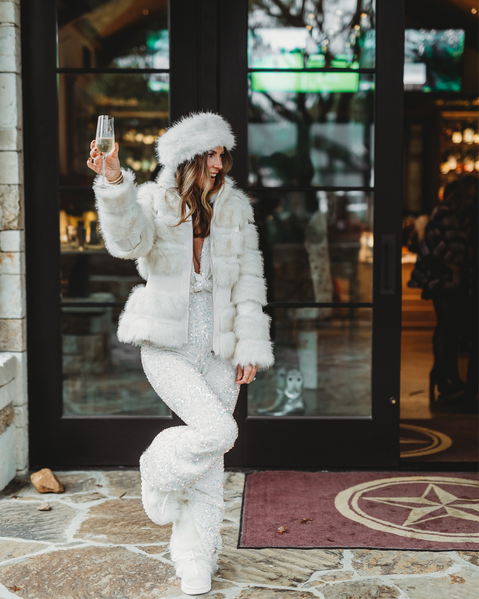40th birthday party! APRÈS-SKI, but make it glam! ❄️ ⛷️ ✨ 
Show me your mumu sequin jumpsuit 
Anthropologie faux fur jacket & headband
Ugg snow boots 

🔍: 40th birthday, apresskiparty, winter style, Anthropologie faux fur jacket, show me your mumu sequin jumpsuit, Ugg snow boots, petite style, moms over 40 style, Texas content creator 

#LTKOver40 #LTKPetite #LTKootd