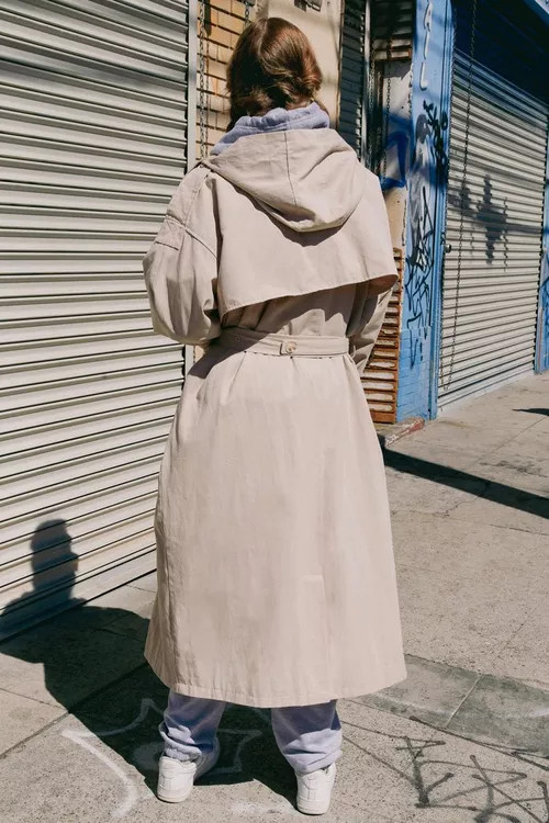 Hooded Oversized Belted Trench Coat | NastyGal (UK, IE)