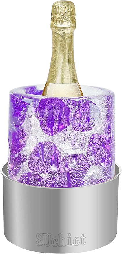 Ice Mold Wine Bottle Chiller,DIY Ice Bucket for Your Champagne/Wine/whisky/Cocktail/Beer/Drink at... | Amazon (US)