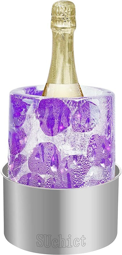 Ice Mold Wine Bottle Chiller,DIY Ice Bucket for Your Champagne/Wine/whisky/Cocktail/Beer/Drink at... | Amazon (US)