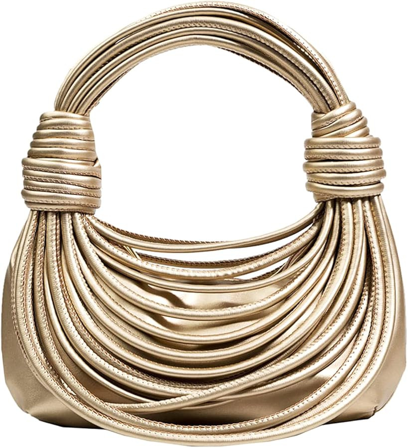 JBB Women Shoulder Purse - Knotted Woven Tote Hobo Bag Evening Party Leather Satchel Handbag with... | Amazon (US)