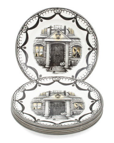 Set Of 4 Haunted House Dinner Plates | Marshalls