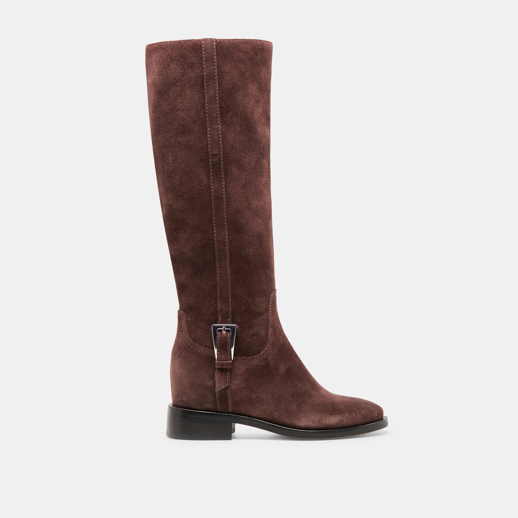 Kilian H2O Waterproof Mahogany Suede Wide Calf Boots | Dolce Vita | DolceVita.com