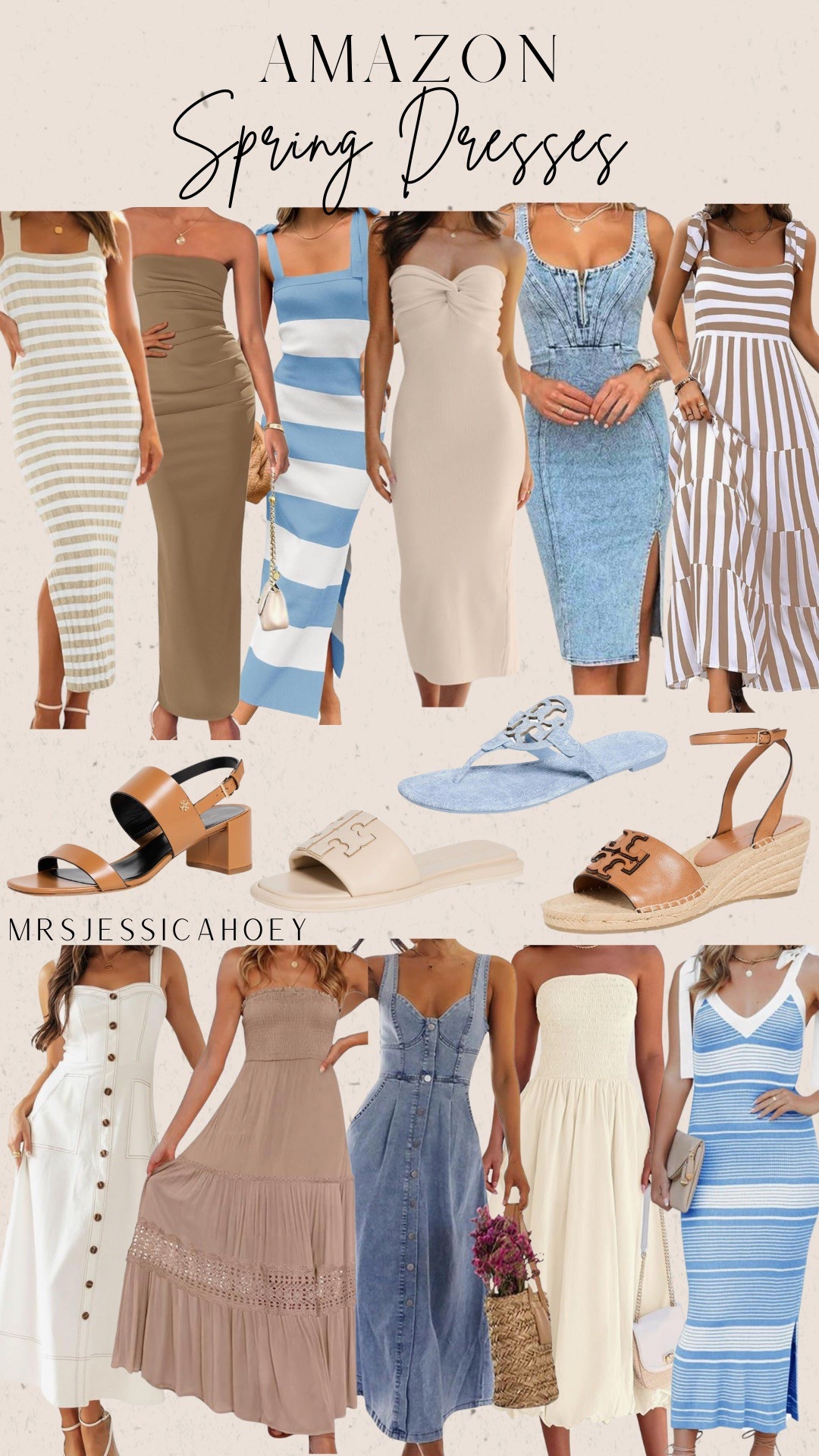 Women’s spring summer dresses. Vacation outfit. Date outfit. Short midi long maxi dresses. Denim dresses. Spring summer shoes. Sandals. Wedges. Torey Burch shoes. 

#LTKSeasonal #LTKFindsUnder50 #LTKShoeCrush