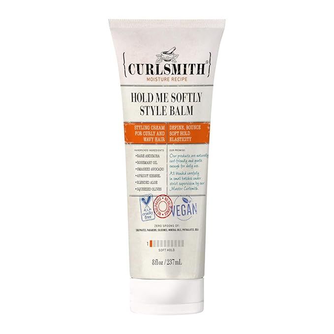 Curlsmith - Hold Me Softly Style Balm - Vegan Soft Hold Styling Cream for Wavy and Curly Hair, Na... | Amazon (US)
