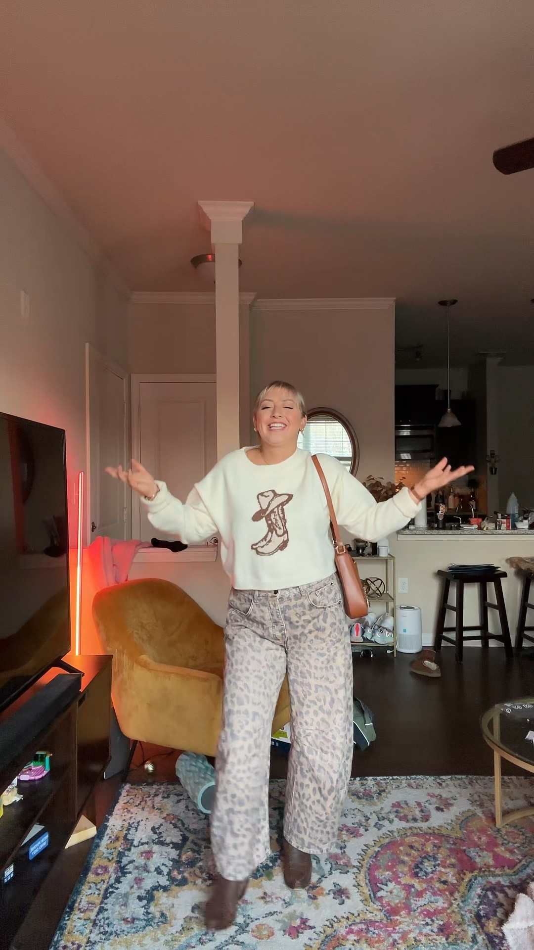 Just got this sweater and I’m absolutely in love!!! Obviously these pants and boots are my staple;) I got a medium and the top and it fits true to size:) 

#LTKGiftGuide #LTKStyleTip #LTKSeasonal