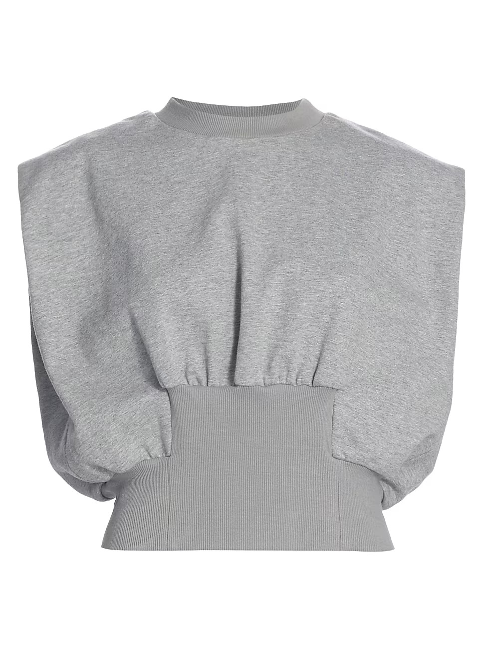 French Terry Shirred Top | Saks Fifth Avenue