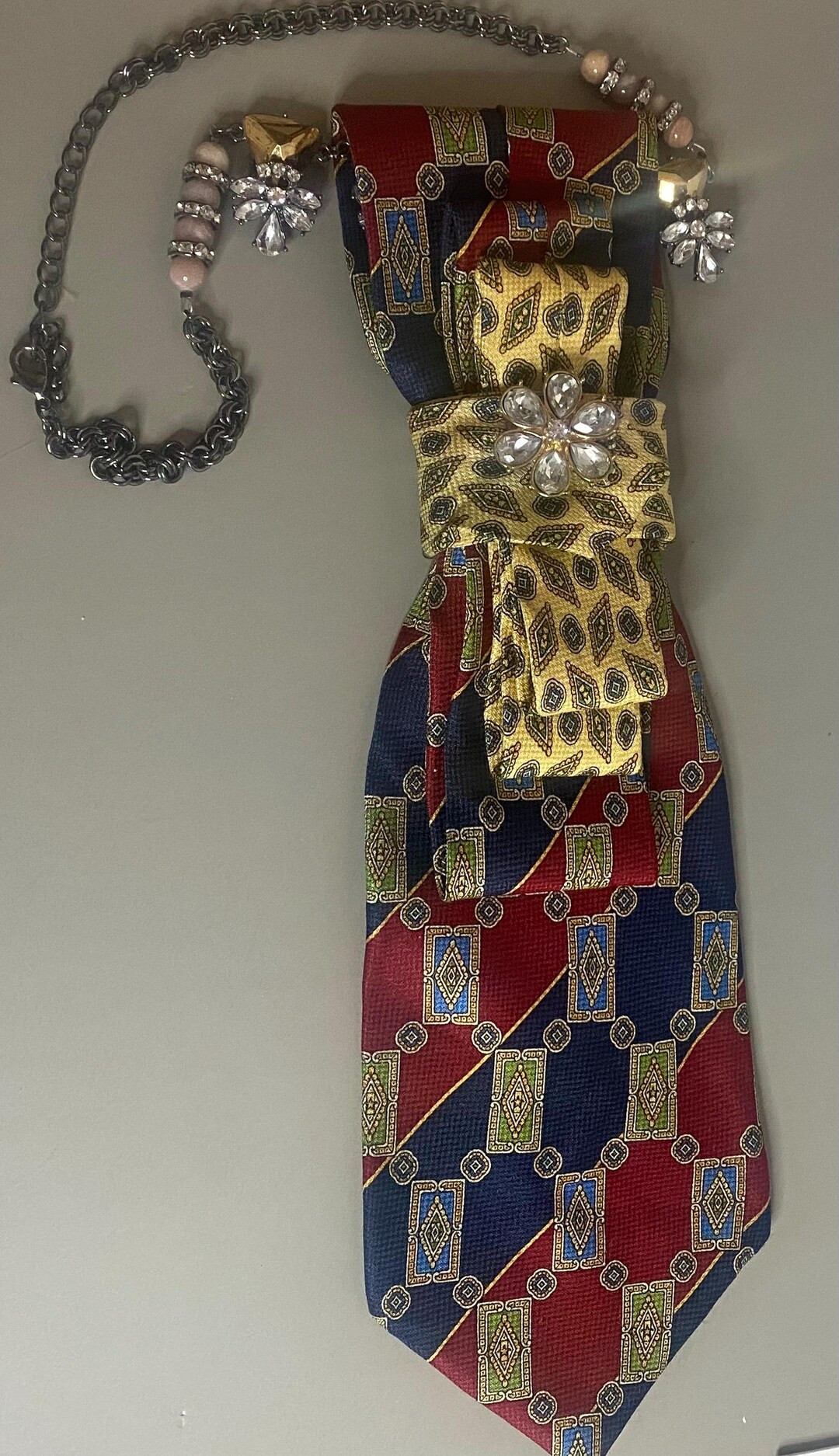 Handmade Statement Necktie Necklace - Etsy | Etsy (US)
