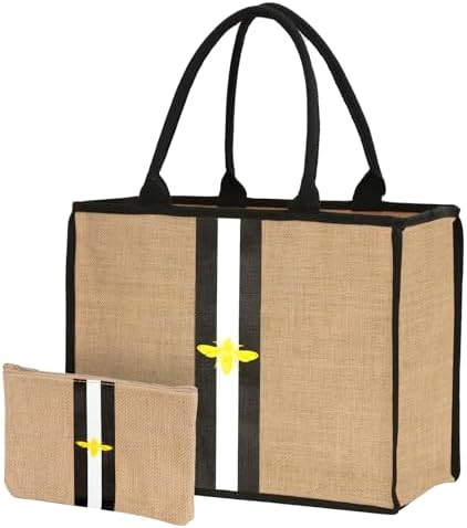 Large Beach Bag Jute Woven Tote | Amazon (US)