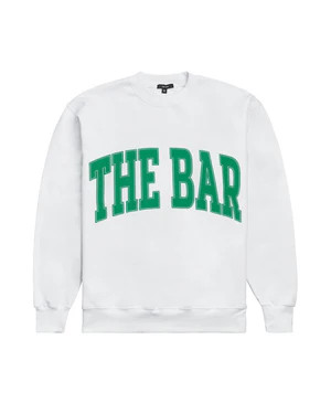 VARSITY SWEATSHIRT WHITE/GREEN | The Bar