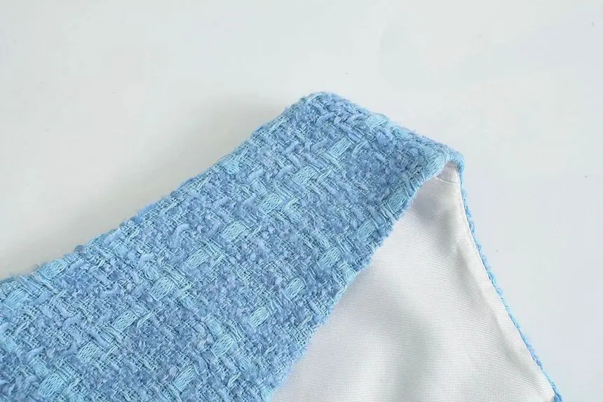 Omelia - Sleeveless V-Neck Tweed Romper | YesStyle Global