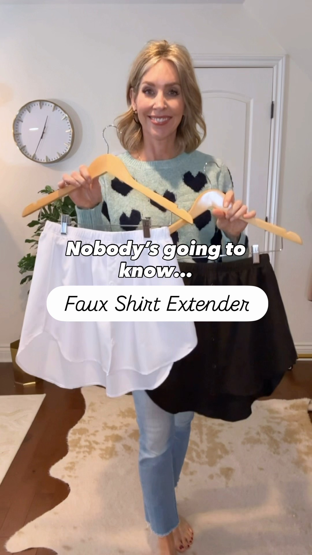 This Amazon shirt extender makes wearing a shorter sweater long enough for leggings or tights! Or just to extend a sweater for pants or jeans.  Comes in other colors and different styles too.

#LTKOver40 #LTKmomlife #LTKFindsUnder50